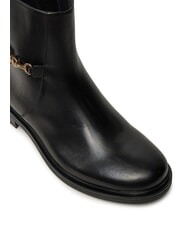 TOMMY HILFIGER TH CHAIN Bottines basses en cuir avec fermeture &eacute;clair noir - Chaussures Femme - 3