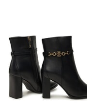TOMMY HILFIGER TH CHAIN bottines en cuir noir - Chaussures Femme - 3