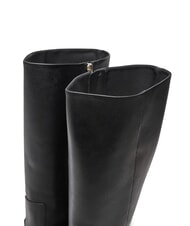 TOMMY HILFIGER TH CHAIN Bottes hautes en cuir avec cha&icirc;ne noir - Chaussures Femme - 4