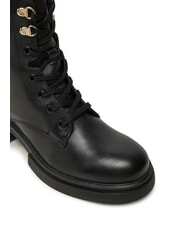 TOMMY HILFIGER LACE -UP BIKE Bottes en cuir &agrave; lacets noir - Chaussures Femme - 4