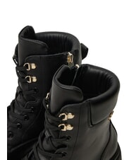 TOMMY HILFIGER LACE -UP BIKE Bottes en cuir &agrave; lacets noir - Chaussures Femme - 3