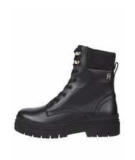 TOMMY HILFIGER CLEATED LACE-UP Bottines &agrave; lacets avec col rembourr&eacute; noir - Chaussures Femme - 2