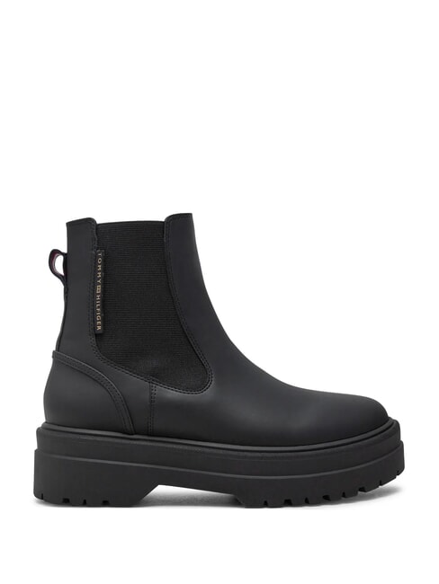 RUBBERISED CHEALSEA Bottines &agrave; empi&egrave;cement &eacute;lastique noir - Chaussures Femme