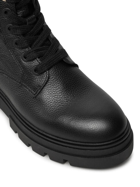 BICOLOR Bottes en cuir &agrave; lacets noir - Chaussures Femme