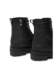 TOMMY HILFIGER BICOLOR Bottes en cuir &agrave; lacets noir - Chaussures Femme - 4