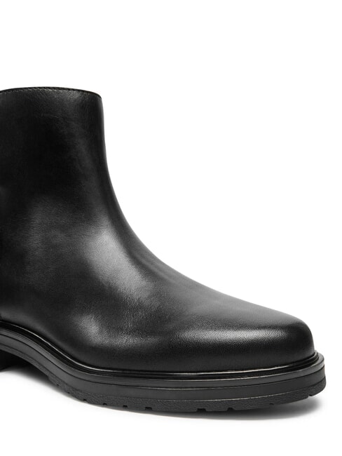 TH bottines basses en daim et cuir noir - Chaussures Femme