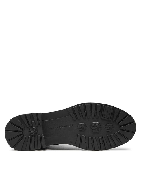 TH bottines basses en daim et cuir noir - Chaussures Femme