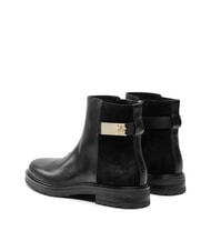 TOMMY HILFIGER TH bottines basses en daim et cuir noir - Chaussures Femme - 5