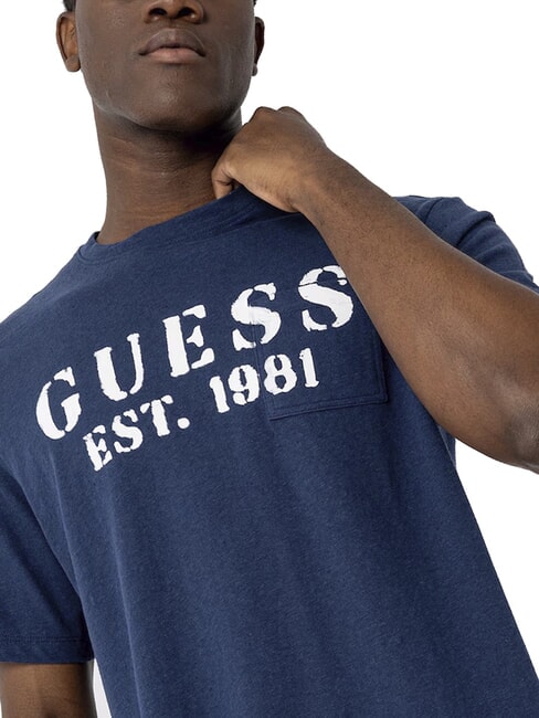 MARINA PRINT T-shirt &agrave; manches courtes avec poche bleu infini - T-shirt