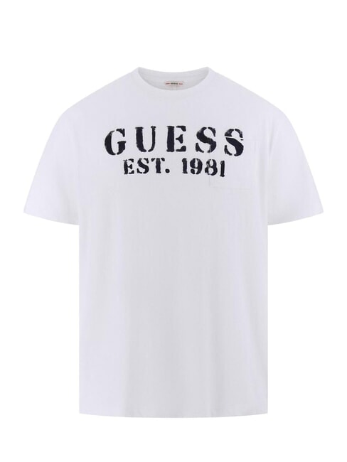 MARINA PRINT T-shirt &agrave; manches courtes avec poche blanc pur - T-shirt