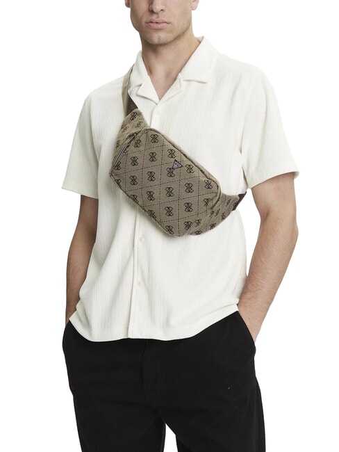 POUCH pochette en tissu combinaison de logo sable 4g - Sacs banane