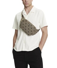 GUESS POUCH pochette en tissu combinaison de logo sable 4g - Sacs banane - 4