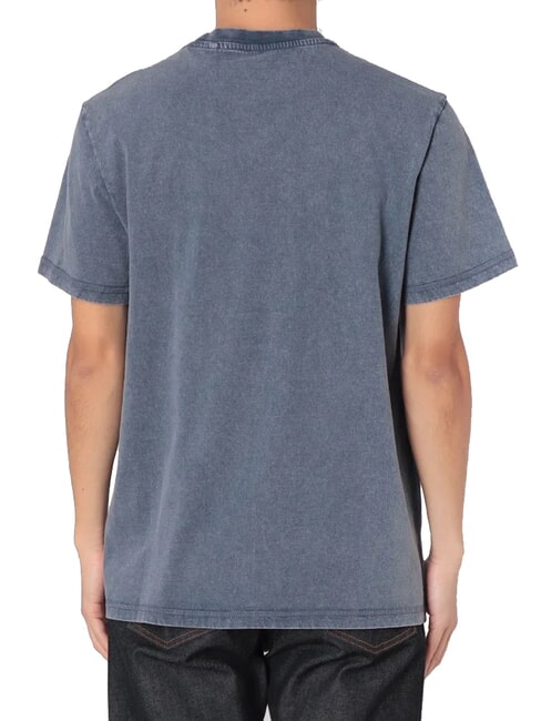 WASHED T-shirt &agrave; manches courtes coupe classique lavage de neige bleue - T-shirt