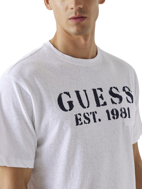 MARINA PRINT T-shirt &agrave; manches courtes avec poche blanc pur - T-shirt