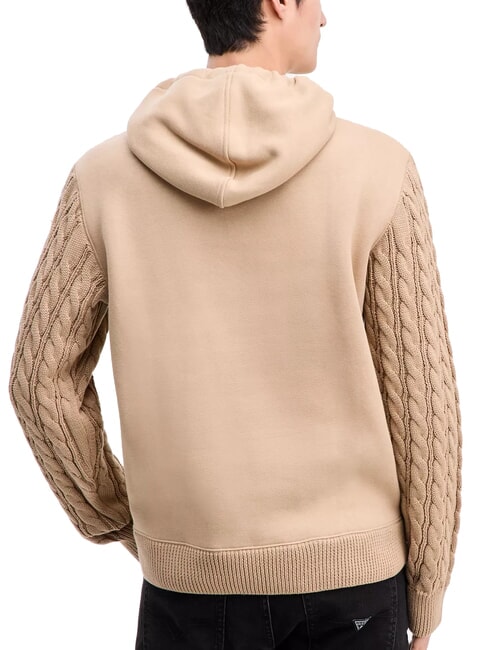CONTRAST Sweatshirt &agrave; capuche boue du d&eacute;sert - Pulls molletonn&eacute;s
