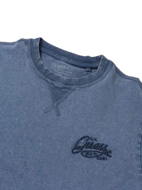 WASHED T-shirt &agrave; manches courtes coupe classique lavage de neige bleue - T-shirt