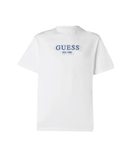 GUESS SMALL LOGO T-shirt &agrave; manches courtes coupe classique blanc pur - T-shirt - 4