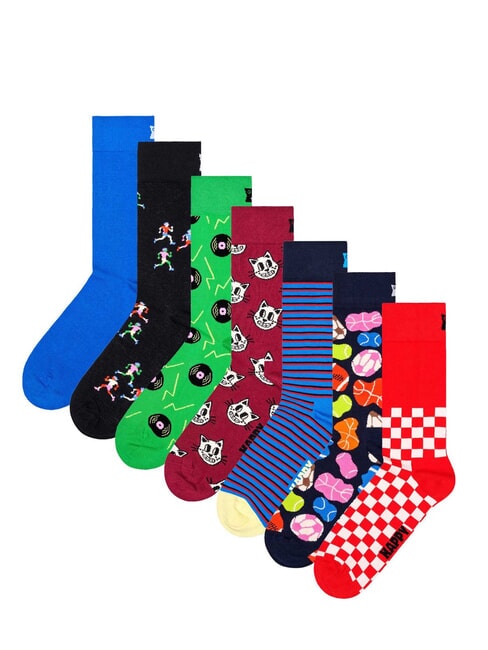 7 DAYS Coffret cadeau de 7 paires de chaussettes marine - Chaussettes pour hommes