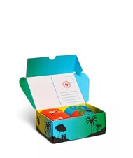 HAPPY SOCKS BEACH LIFE Coffret cadeau 2 paires de chaussettes vert - Chaussettes pour hommes - 4