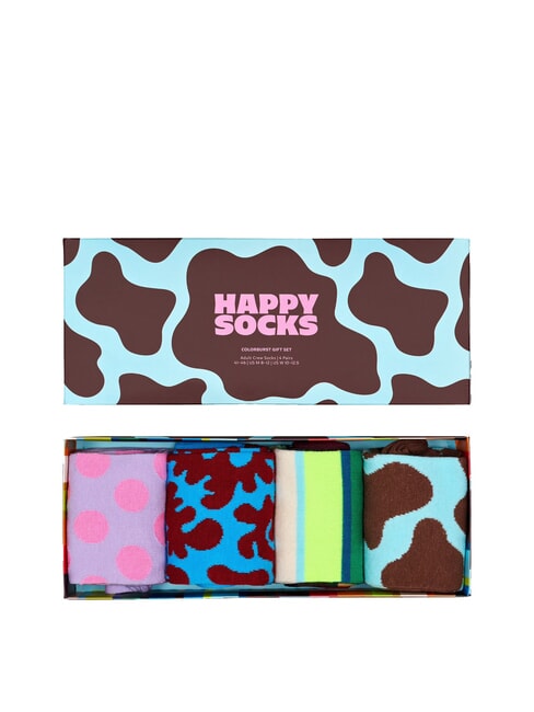 COLORBURST Coffret cadeau de 4 paires de chaussettes 5000 - Chaussettes pour hommes