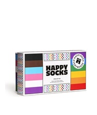 HAPPY SOCKS PRIDE Coffret cadeau 3 paires de chaussettes blanc - Chaussettes pour hommes - 4