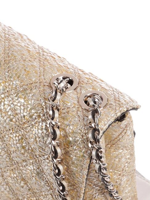 GIULLY 2 Sac bandouli&egrave;re tiss&eacute;, sac port&eacute; crois&eacute; or - Sacs pour Femme