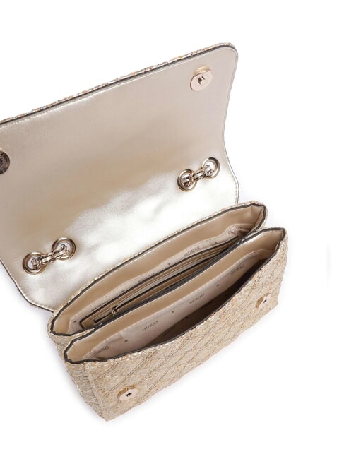 GIULLY 2 Sac bandouli&egrave;re tiss&eacute;, sac port&eacute; crois&eacute; or - Sacs pour Femme