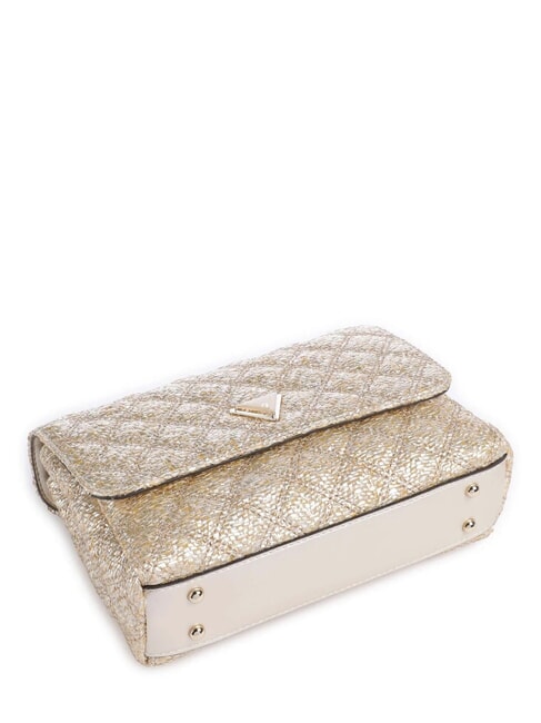 GIULLY 2 Sac bandouli&egrave;re tiss&eacute;, sac port&eacute; crois&eacute; or - Sacs pour Femme