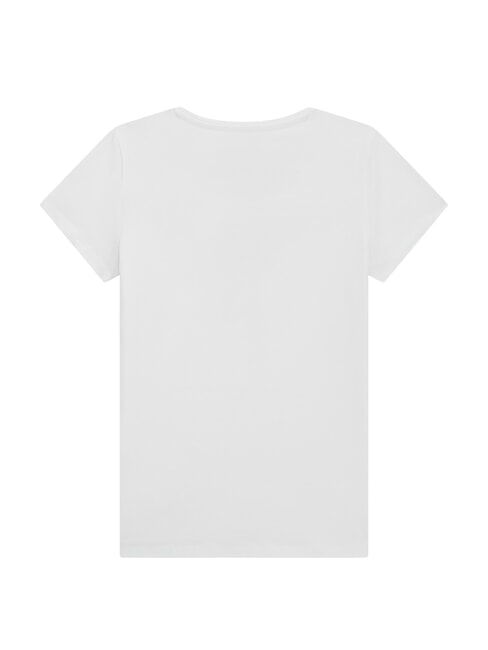 KIDS T-shirt &agrave; manches courtes avec strass vrai blanc a000 - Tee-shirt enfant