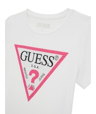 GUESS KIDS T-shirt &agrave; manches courtes avec strass vrai blanc a000 - Tee-shirt enfant - 3