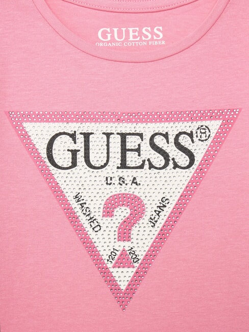 KIDS T-shirt &agrave; manches courtes avec strass rose gel&eacute;e - Tee-shirt enfant