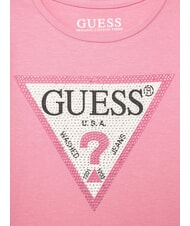GUESS KIDS T-shirt &agrave; manches courtes avec strass rose gel&eacute;e - Tee-shirt enfant - 3