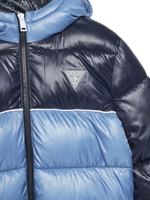 KIDS Doudoune enfant bicolore &agrave; capuche couleur tonale bleue blo - B&eacute;b&eacute; Vestes