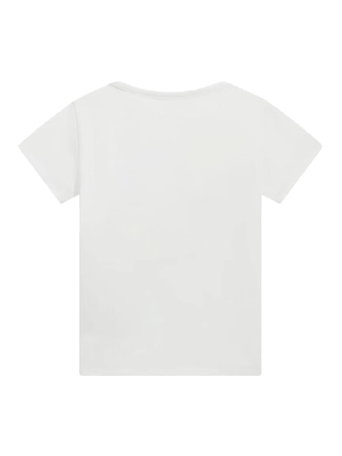 KIDS T-shirt pour filles avec imprim&eacute; c&oelig;ur et logo blanc pur - Tee-shirt enfant