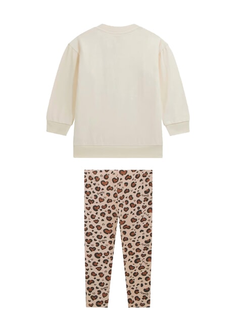 KIDS MINI ME Ensemble de surv&ecirc;tement pour filles comprenant un sweat-shirt et un pantalon. cremwhi - Surv&ecirc;tements pour enfants