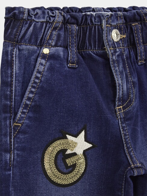 KIDS MINI ME Jeans pour filles avec des &eacute;cussons en strass lettres brillantes b&eacute;b&eacute; w - Pantalons pour enfants