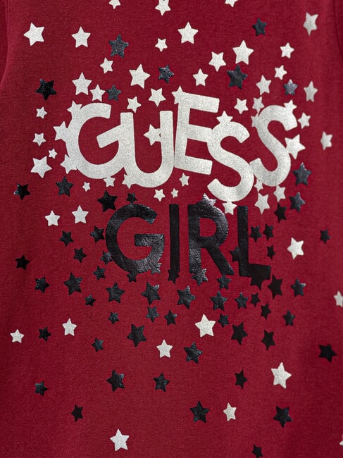 KIDS T-shirt &agrave; manches longues pour filles avec imprim&eacute; salle de bal rouge - Tee-shirt enfant