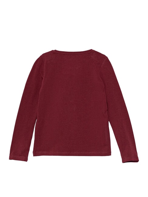 KIDS T-shirt &agrave; manches longues pour filles avec imprim&eacute; salle de bal rouge - Tee-shirt enfant