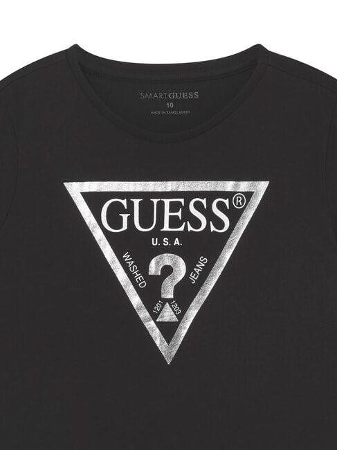 KIDS T-shirt imprim&eacute; avec logo triangulaire noir de jais avec givre g - Tee-shirt enfant