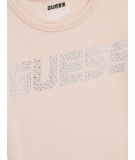 GUESS KIDS MINI ME T-shirt &agrave; manches courtes pour filles avec strass sable p&acirc;le - Tee-shirt enfant - 3