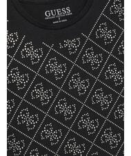 GUESS KIDS T-shirt &agrave; manches courtes avec logo en strass jetbla - Tee-shirt enfant - 3