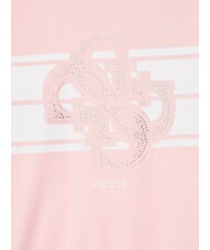 GUESS KIDS Sweat-shirt &agrave; col rond avec logo et strass rose barbe &agrave; papa - B&eacute;b&eacute; Sweat - 3