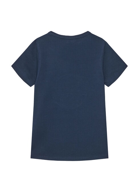 KIDS T-shirt &agrave; manches courtes imprim&eacute; et brod&eacute; bleu secret - Tee-shirt enfant