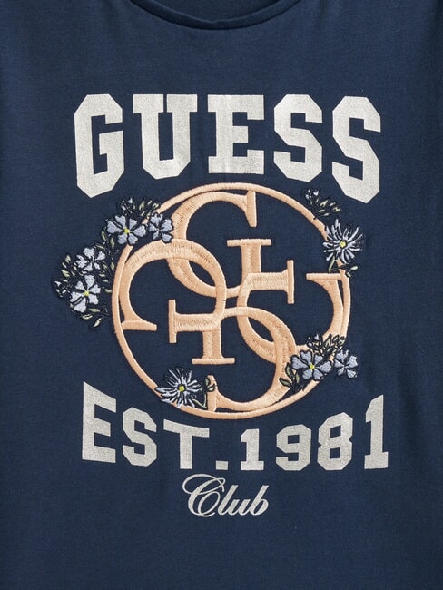 KIDS T-shirt &agrave; manches courtes imprim&eacute; et brod&eacute; bleu secret - Tee-shirt enfant