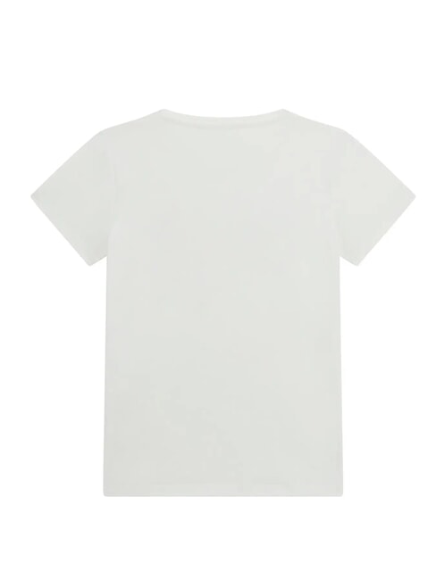 KIDS T-shirt &agrave; manches courtes pour filles avec imprim&eacute; blanc pur - Tee-shirt enfant