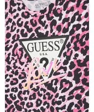 GUESS KIDS T-shirt &agrave; manches courtes pour filles combinaison rose l&eacute;opard - Tee-shirt enfant - 3