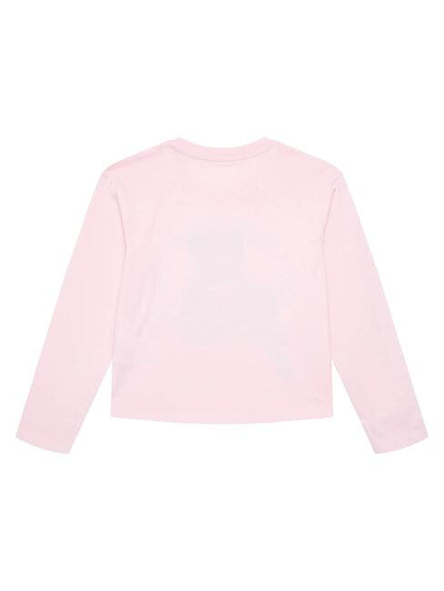 KIDS T-shirt &agrave; manches longues avec un ours en peluche rose barbe &agrave; papa - Tee-shirt enfant