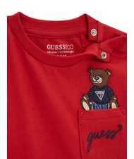 GUESS KIDS T-shirt &agrave; manches longues avec poche piment rouge - Tee-shirt enfant - 3