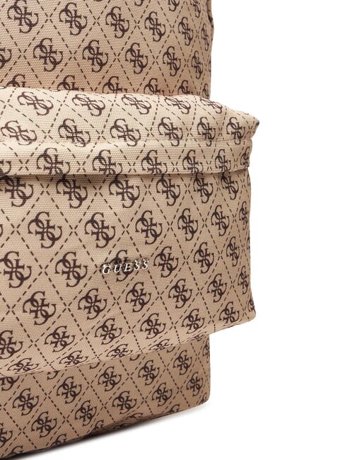 GIRL Sac &agrave; dos en tissu logot&eacute; 4g aop beige blanc - Sacs pour Femme