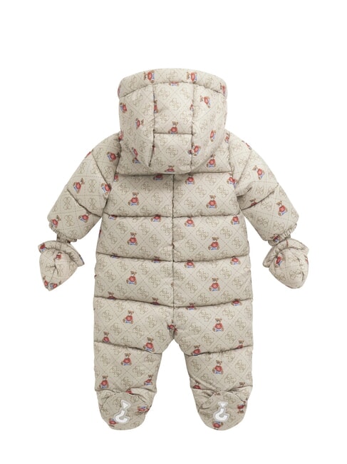KIDS MINI ME Combinaison de ski avec capuche 4g beige rustique aop - Barboteuses et tenues pour b&eacute;b&eacute;